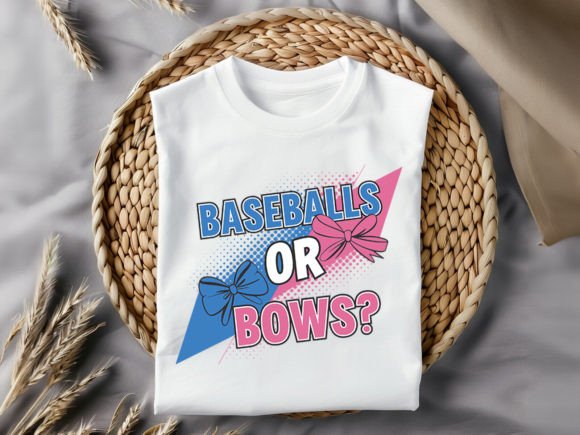 Baseball or Bows? T-Shirt Design: A Sporty & Stylish Asset