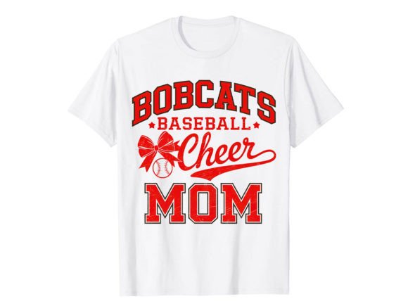 Bobcats Baseball Cheer Mom T-Shirt Desig: A Sporty Asset for Your Projects