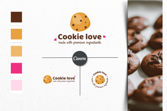 Cookie Shop Logo Branding CANVA: The Editable Solution