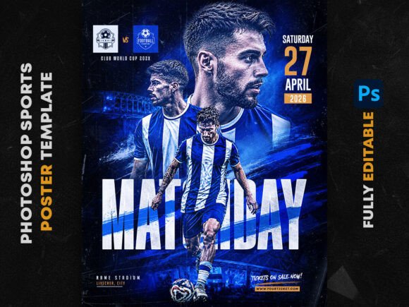 Football Match Day Social Media Template: Elevate Your Game-Day Content