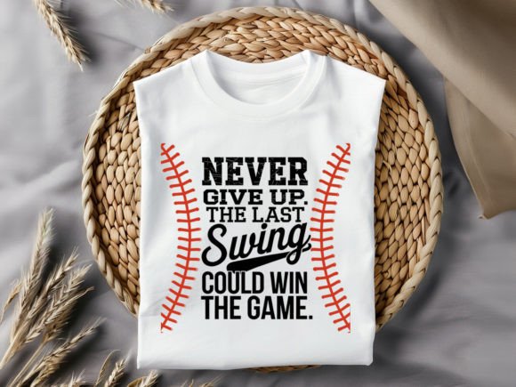 Never Give Up Baseball T-Shirt Design: A Creative Asset for Every Project