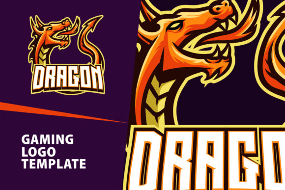 Orange Dragon Mascot Gaming Logo Design: Your Brand's Fierce New Identity