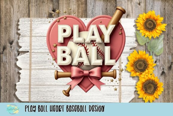 Play Ball Heart Baseball Design: A Home Run for Your Projects