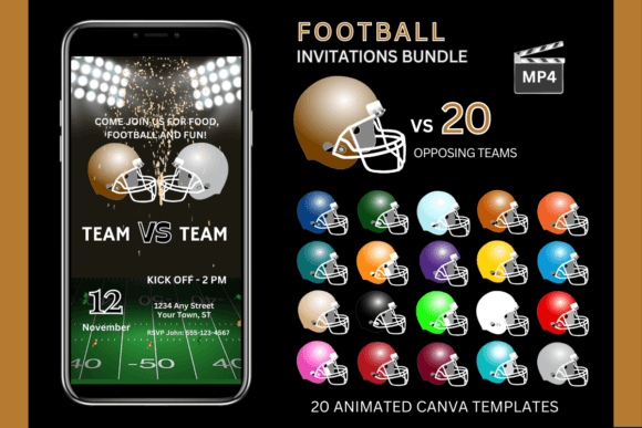 Score Big with the Football Invite: Gold Team Bundle