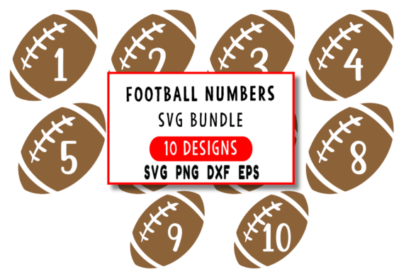 Score Big with the Football Numbers SVG Bundle