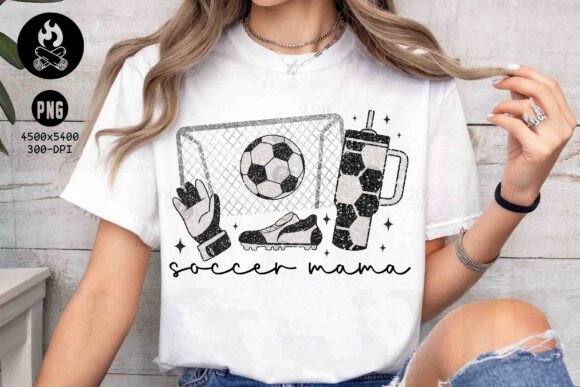 Soccer Mama PNG: Crafting Game Day Graphics with Glitter Style