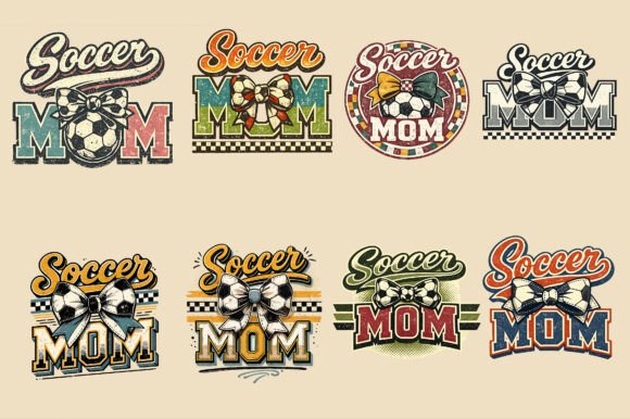 Soccer Mom Coquette Bow Retro Sport Mama