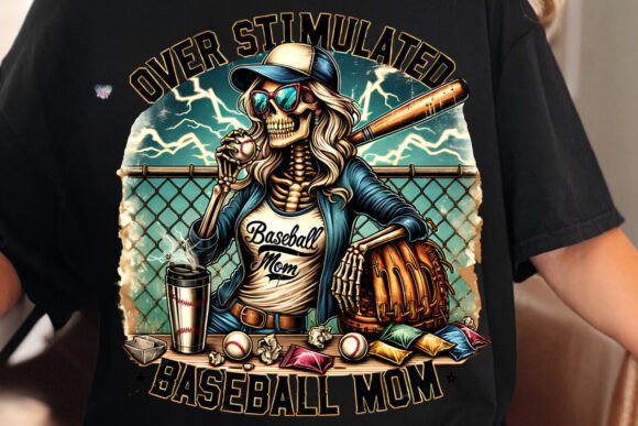 The Overstimulated Baseball Mom PNG: A Design Asset for Game Day