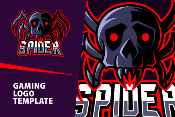 Unleash Your Edge: The Spider Skull Mascot Gaming Logo